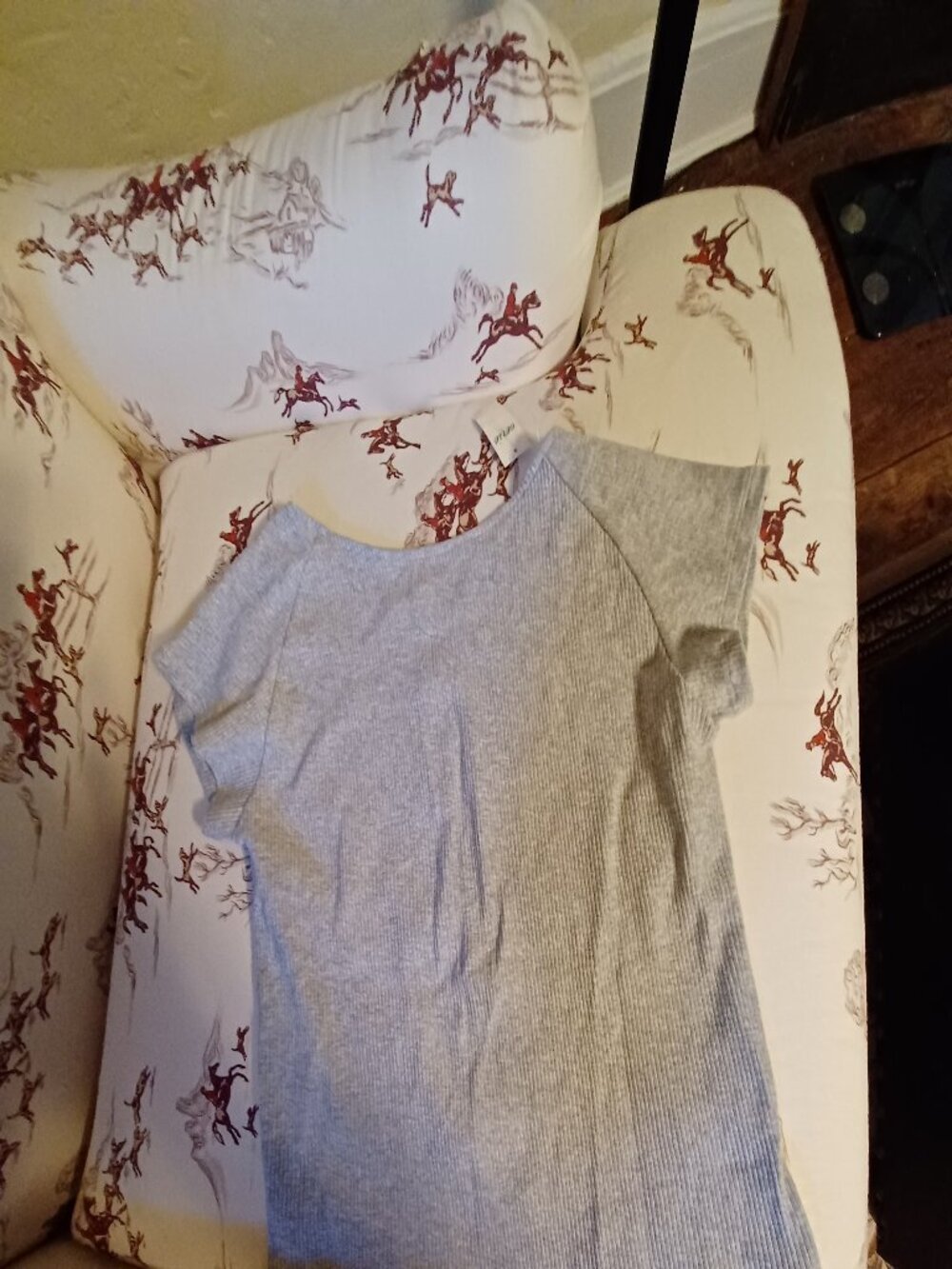 Scoop back Aerie grey top, NWT, size large